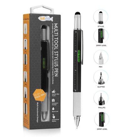TwitFish ULTIMATE Multi-Tool Stylus Pen - Schwarz
